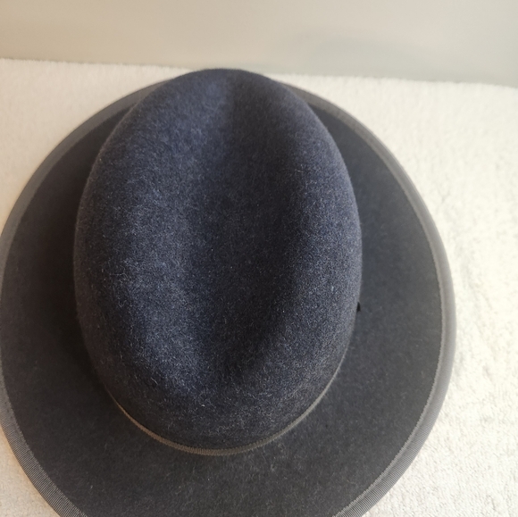 Stylish Navy Blue Fedora Hat - Picture 5 of 10